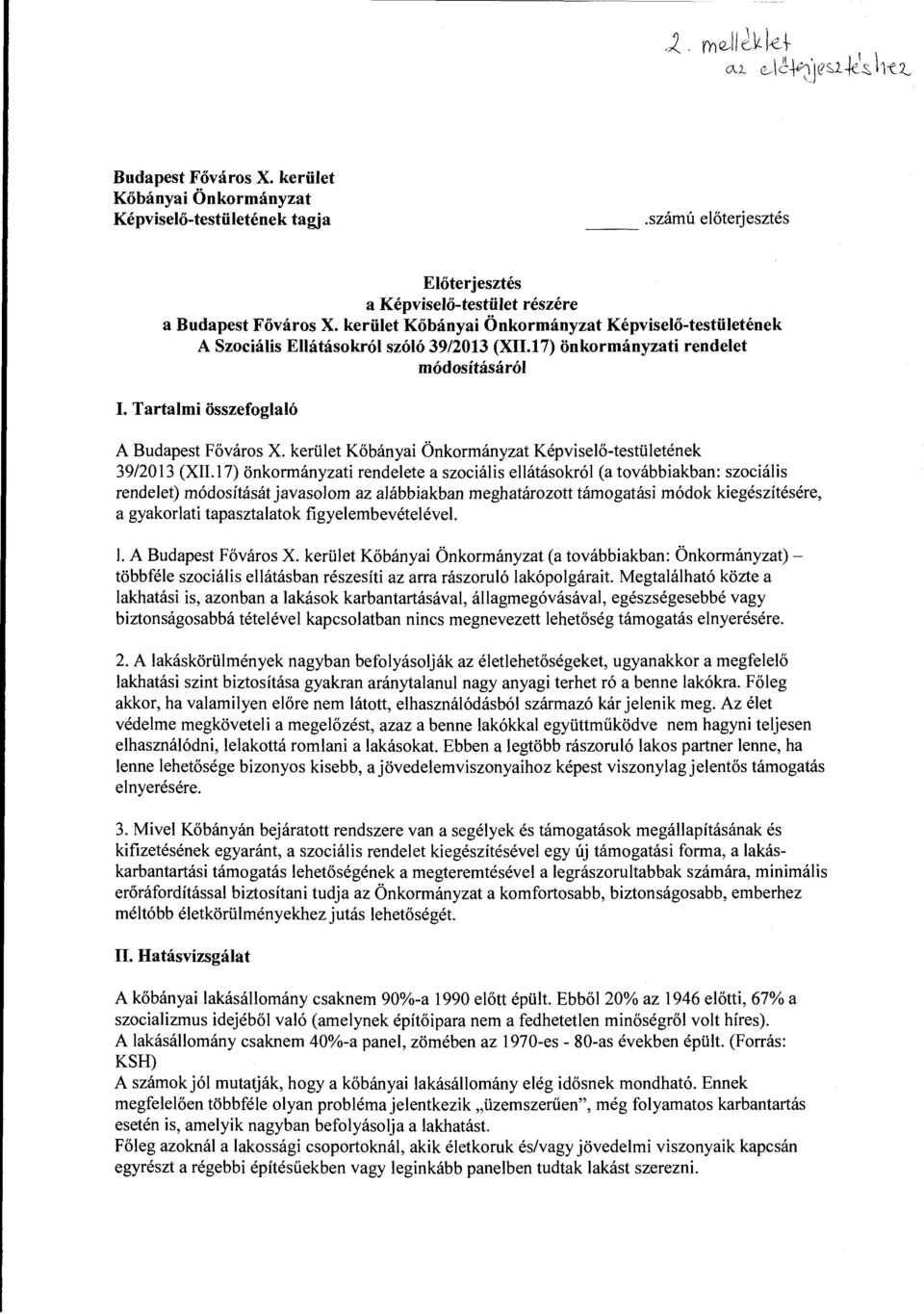keriilet K6banyai Onkormanyzat Kepviselo-testtiletenek 39/2013 (XII.