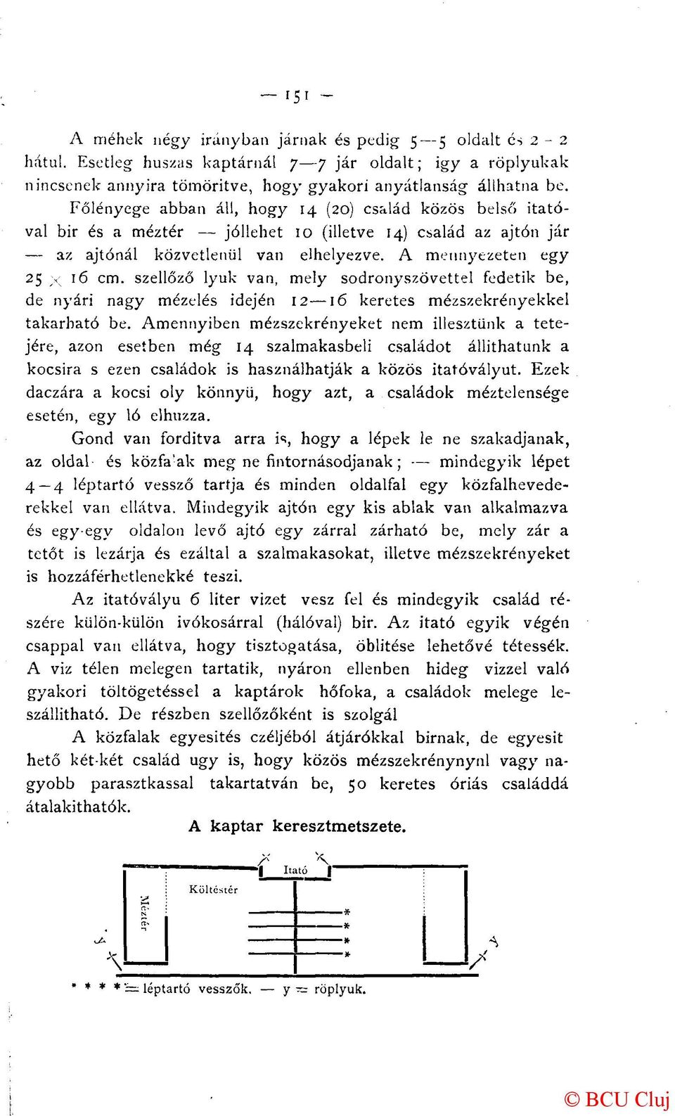 szellőző lyuk van, mely sodronyszövettel fedetik be, de nyári nagy mézelés idején 12 16 keretes mézszekrényekkel takarható be.