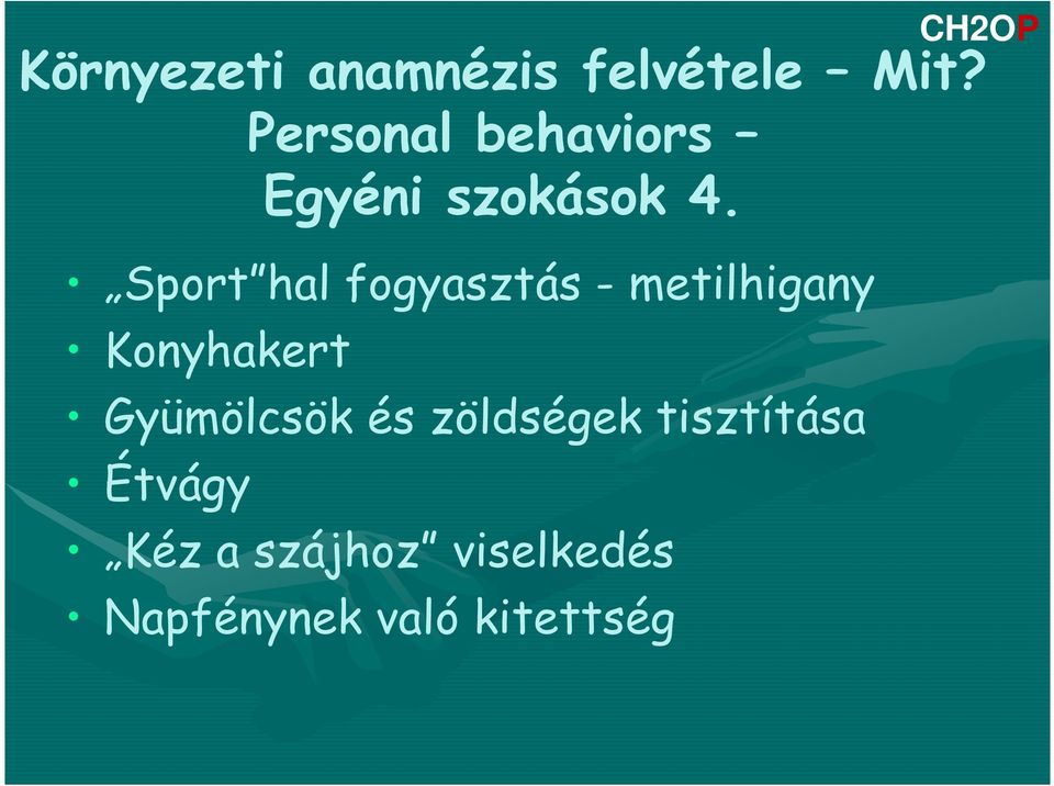 Sport hal fogyasztás - metilhigany Konyhakert
