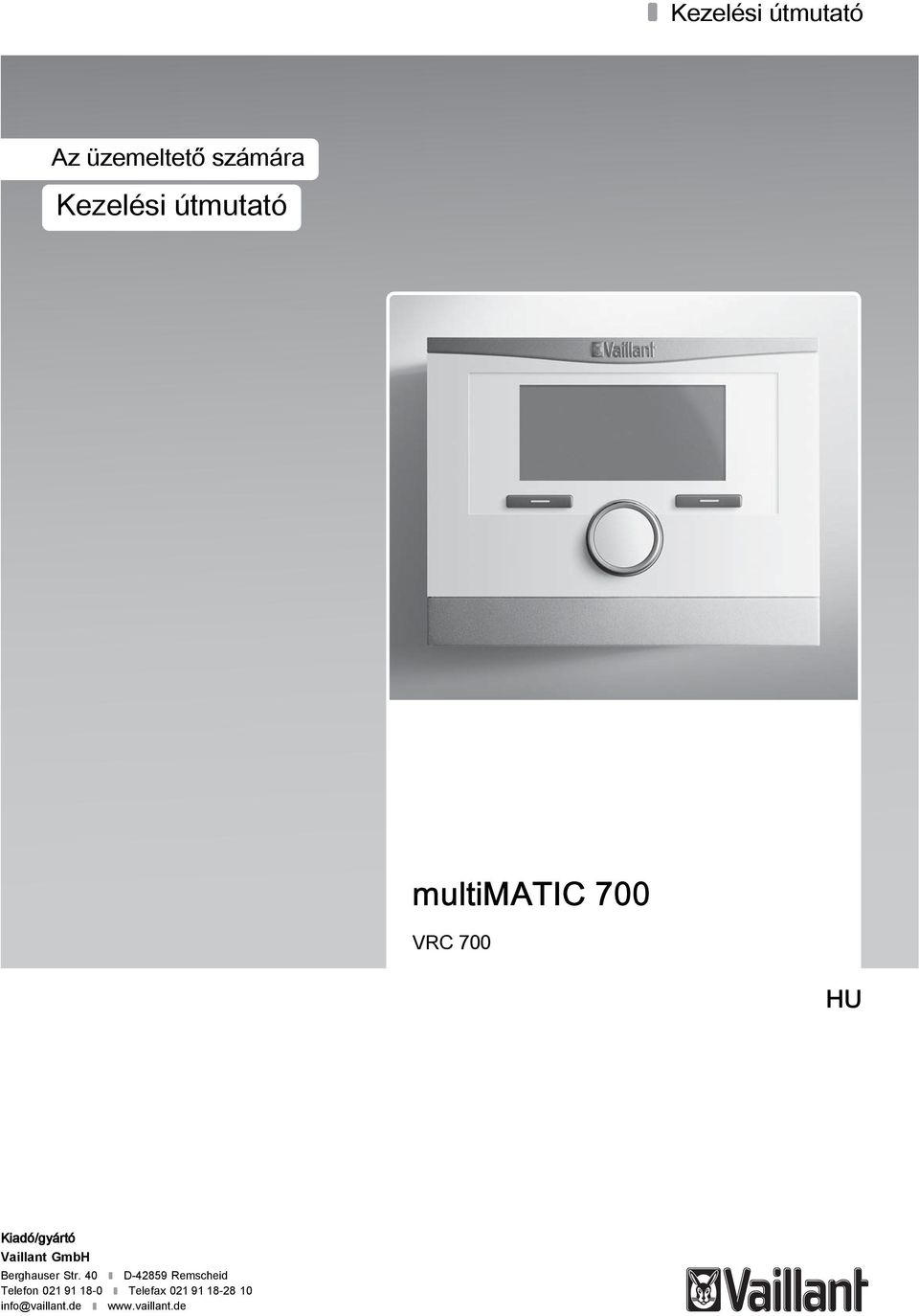 Vaillant GmbH Berghauser Str.