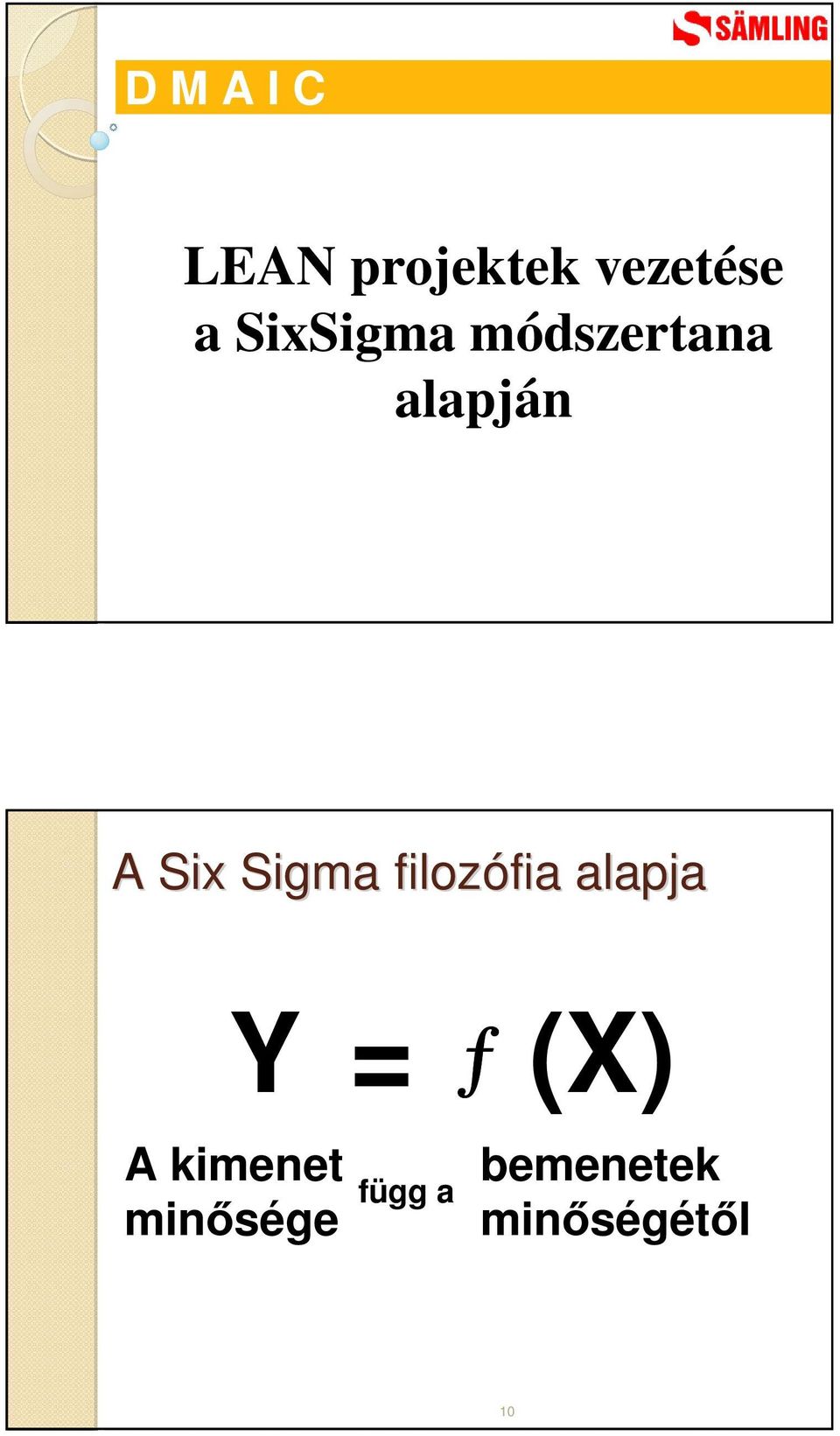 Sigma filozófia fia alapja Y = ƒ (X) A