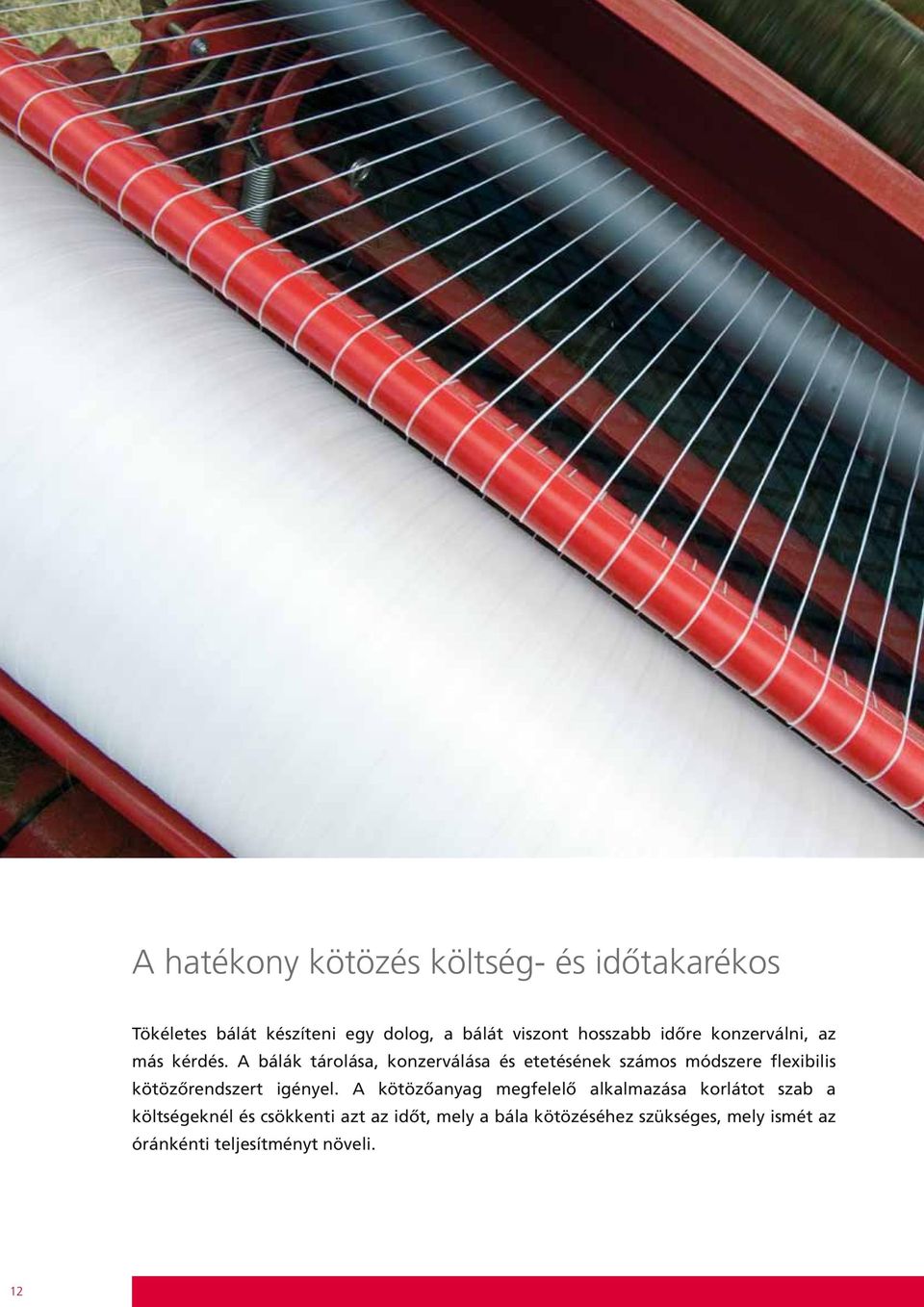 A bálák tárolása, konzerválása és etetésének számos módszere flexibilis kötözőrendszert igényel.