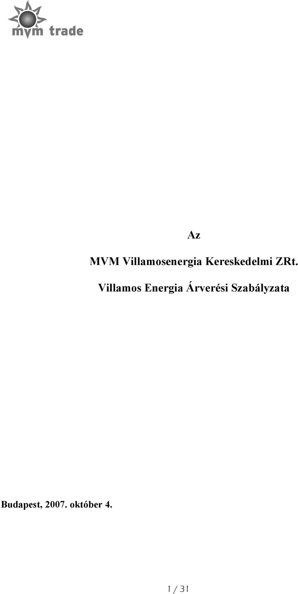 Villamos Energia Árverési