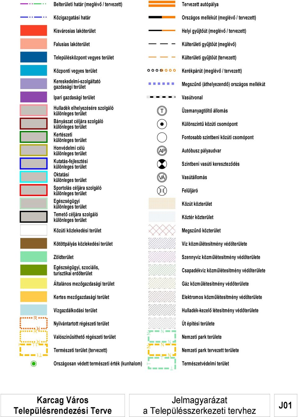 céljára szolgáló Közúti közlekedési terület Kötöttpályás közlekedési terület Zöldterület Egészségügyi, szociális, turisztikai erdőterület Általános mezőgazdasági terület Kertes mezőgazdasági terület