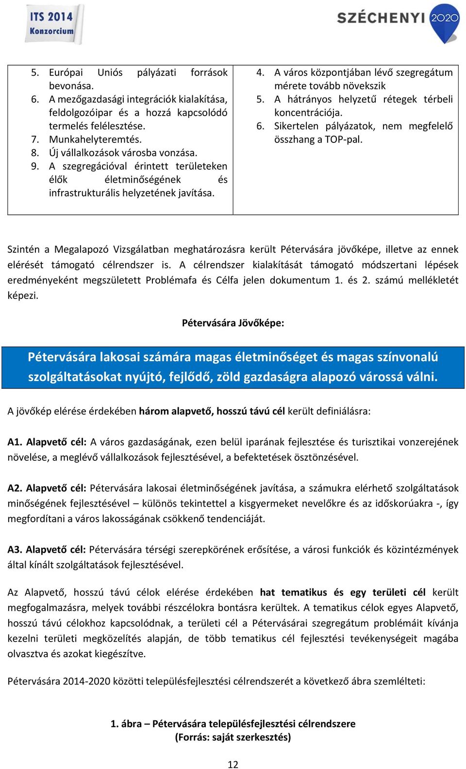 A város központjában lévő szegregátum mérete tovább növekszik 5. A hátrányos helyzetű rétegek térbeli koncentrációja. 6. Sikertelen pályázatok, nem megfelelő összhang a TOP pal.