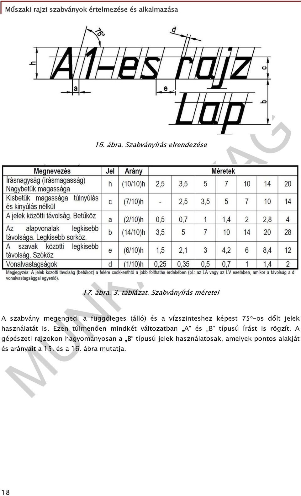 dőlt jelek használatát is. Ezen túlmenően mindkét változatban A és B típusú írást is rögzít.