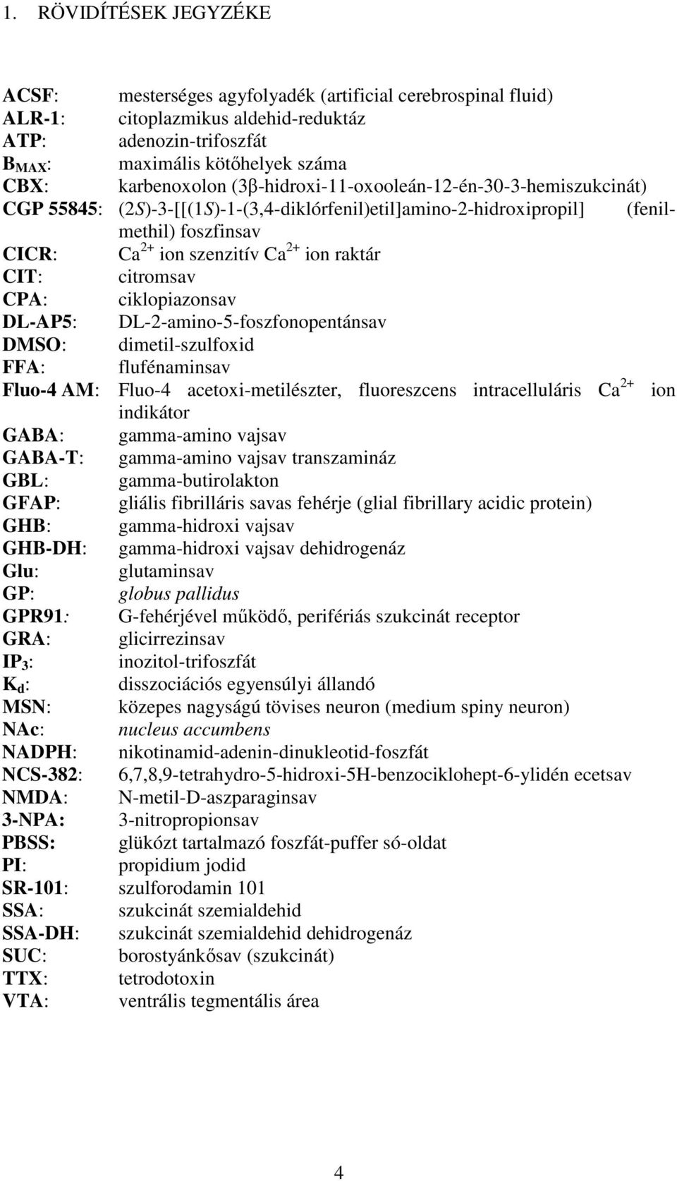 raktár CIT: citromsav CPA: ciklopiazonsav DL-AP5: DL-2-amino-5-foszfonopentánsav DMSO: dimetil-szulfoxid FFA: flufénaminsav Fluo-4 AM: Fluo-4 acetoxi-metilészter, fluoreszcens intracelluláris Ca 2+