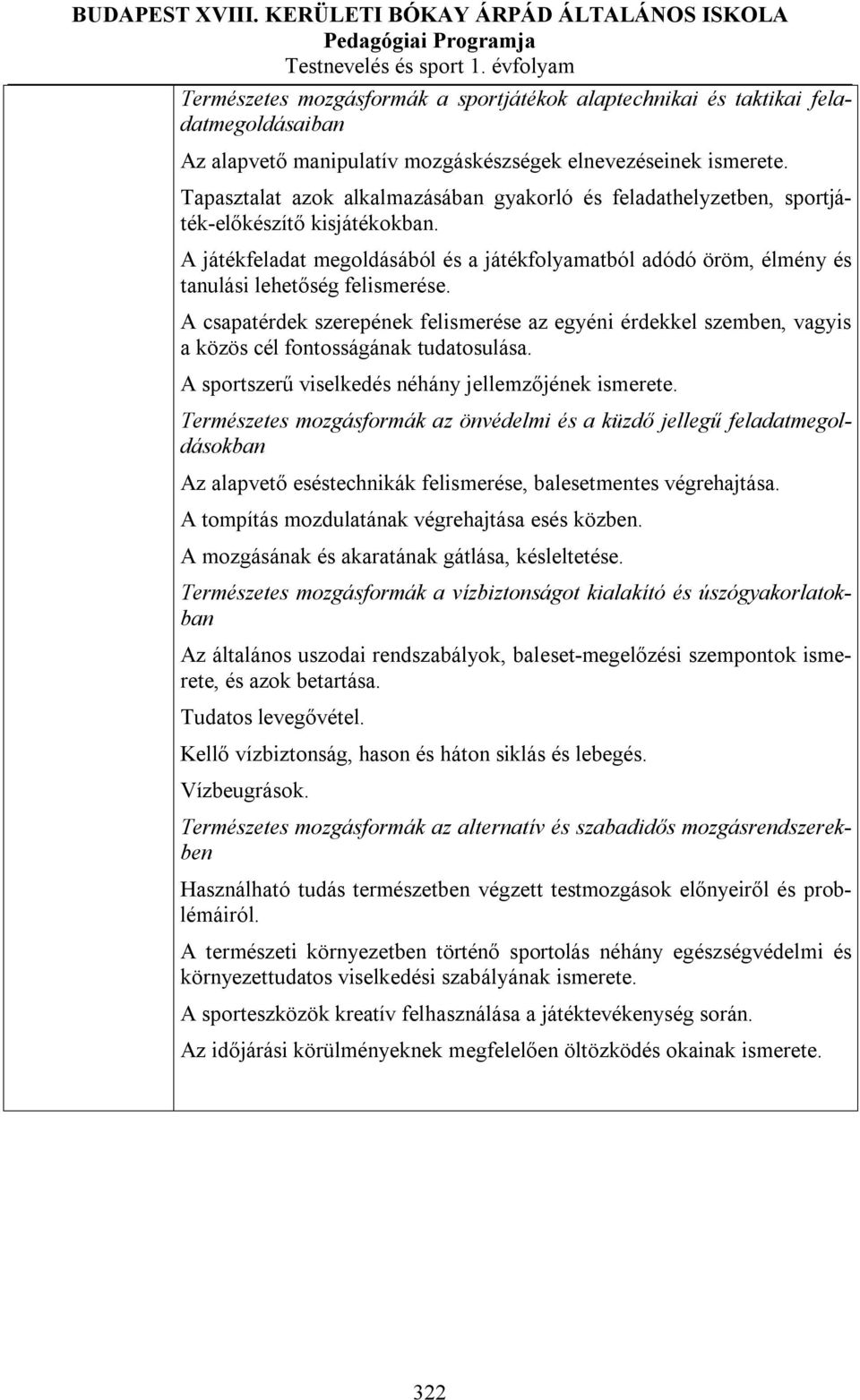 A játékfeladat megoldásából és a játékfolyamatból adódó öröm, élmény és tanulási lehetőség felismerése.