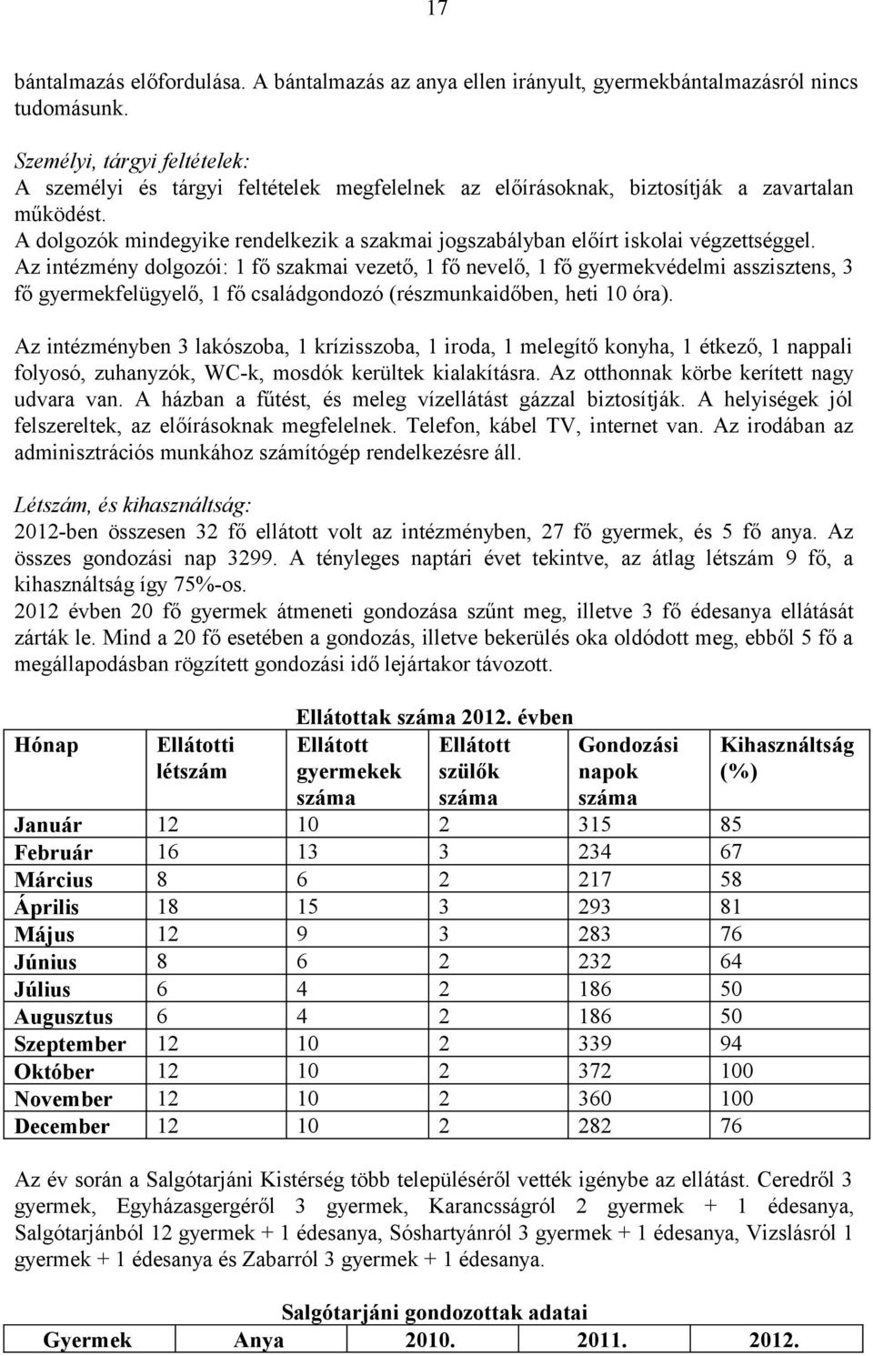 A dolgozók mindegyike rendelkezik a szakmai jogszabályban előírt iskolai végzettséggel.