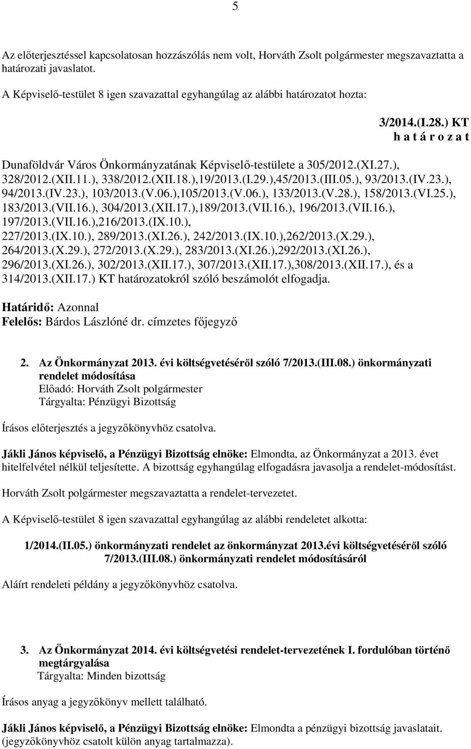 ), 338/2012.(XII.18.),19/2013.(I.29.),45/2013.(III.05.), 93/2013.(IV.23.), 94/2013.(IV.23.), 103/2013.(V.06.),105/2013.(V.06.), 133/2013.(V.28.), 158/2013.(VI.25.), 183/2013.(VII.16.), 304/2013.(XII.17.