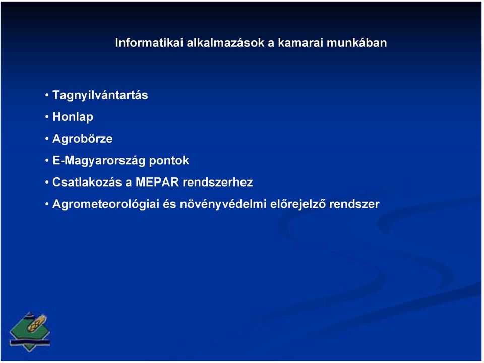 E-Magyarország pontok Csatlakozás a MEPAR