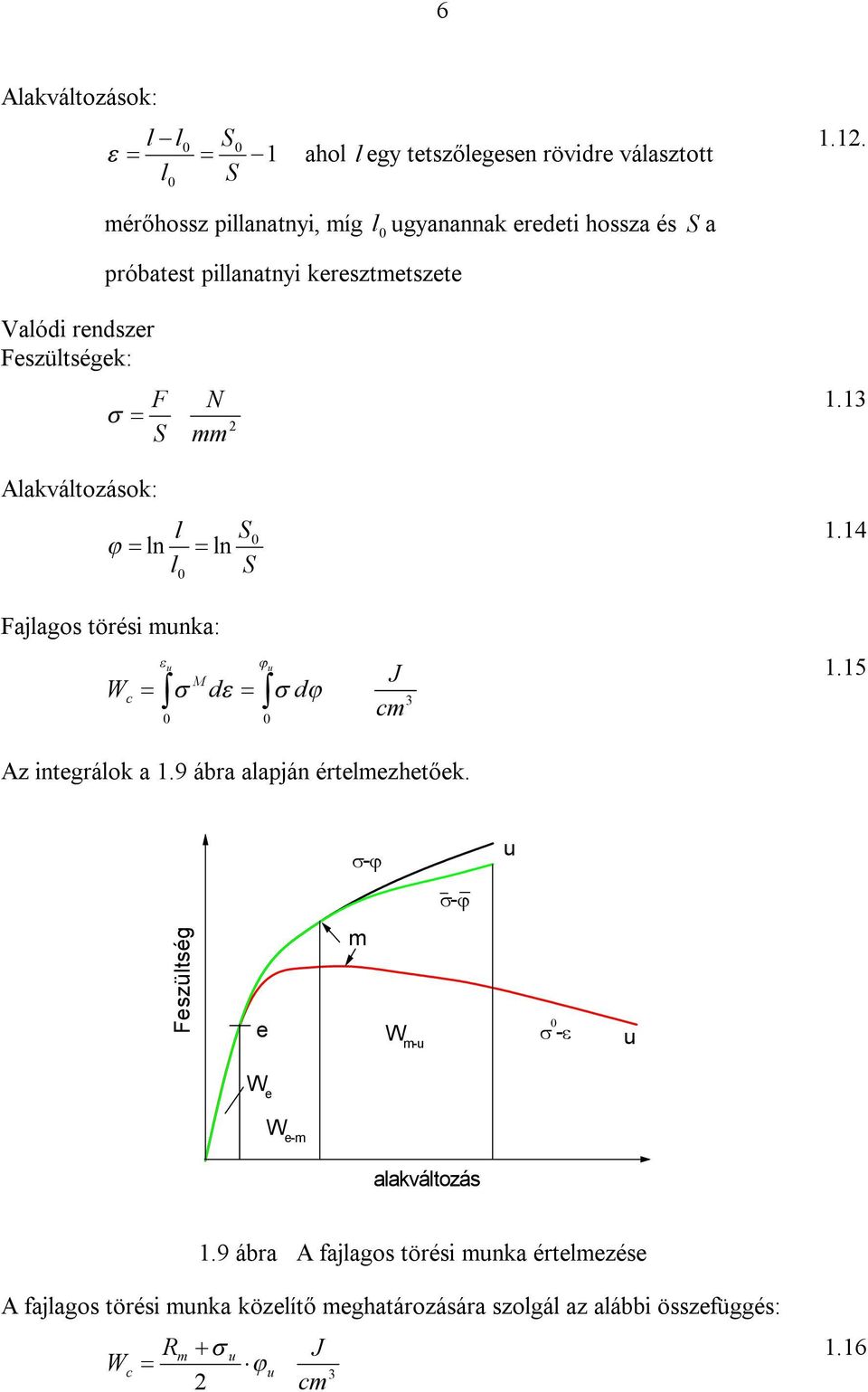 1. mérőossz pillanatnyi, míg l ugyanannak eredeti ossza és S a próbatest pillanatnyi keresztmetszete Valódi rendszer eszültségek: S N mm