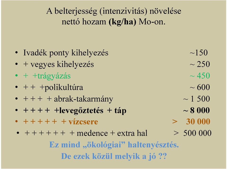 ~ 600 + + + + abrak-takarmány ~ 1 500 + + + + +levegőztetés + táp ~ 8 000 + + + + + +