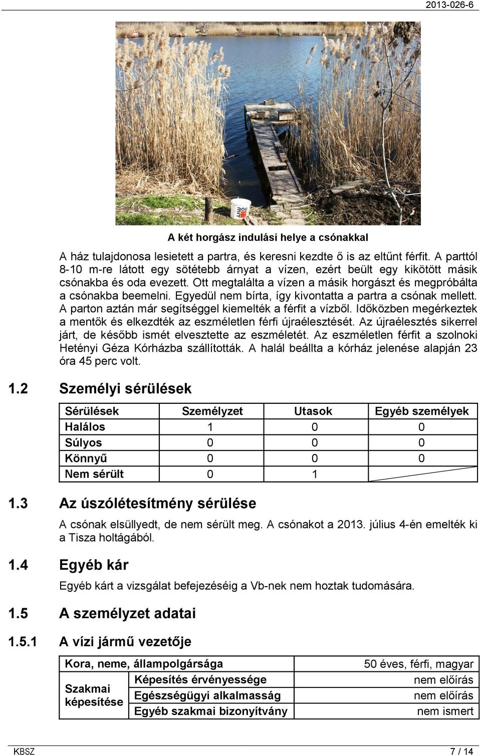 Egyedül nem bírta, így kivontatta a partra a csónak mellett. A parton aztán már segítséggel kiemelték a férfit a vízből.