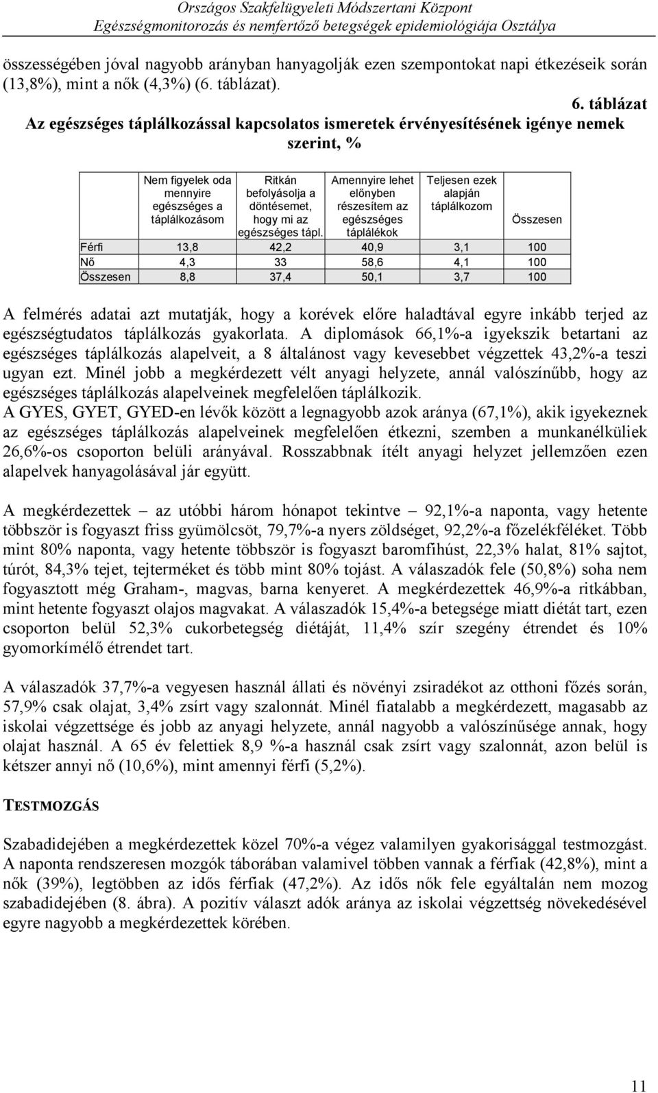 egészséges tápl.