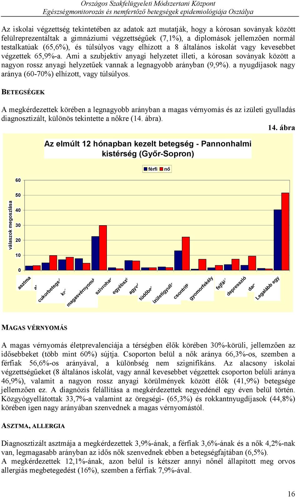 Ami a szubjektív anyagi helyzetet illeti, a kórosan soványak között a nagyon rossz anyagi helyzetűek vannak a legnagyobb arányban (9,9%). a nyugdíjasok nagy aránya (6-7%) elhízott, vagy túlsúlyos.