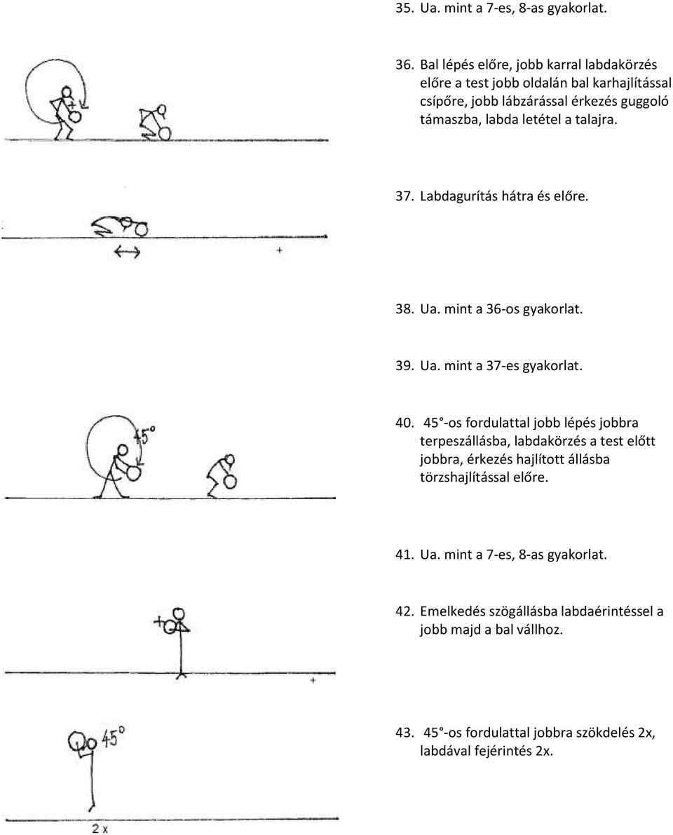 Gyakorlatsor. 1. Alapállás, labdafogással jobb kézben. 2. Karemelés oldalsó  középtartásba. 3. Kar leengedés mélytartásba labda átadással a bal kézbe. -  PDF Ingyenes letöltés