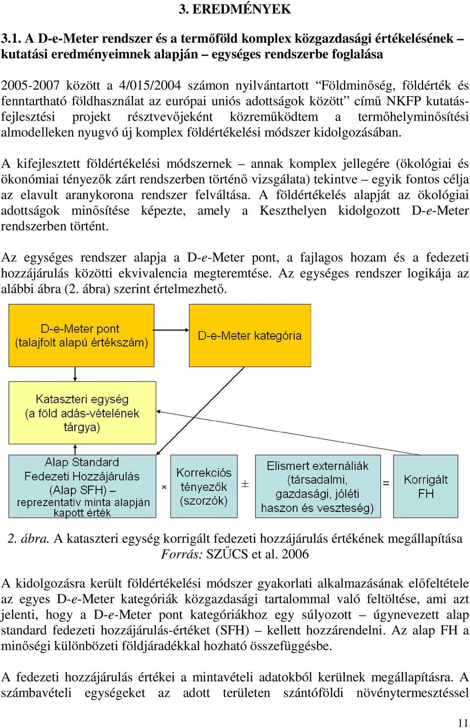 földérték és fenntartható földhasználat az európai uniós adottságok között című NKFP kutatásfejlesztési projekt résztvevőjeként közreműködtem a termőhelyminősítési almodelleken nyugvó új komplex