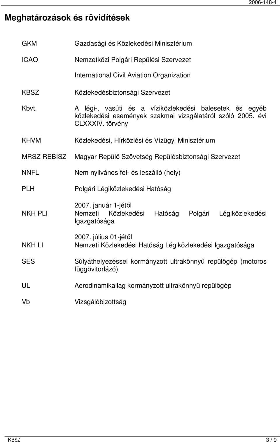 törvény Közlekedési, Hírközlési és Vízügyi Minisztérium Magyar Repülı Szövetség Repülésbiztonsági Szervezet Nem nyilvános fel- és leszálló (hely) Polgári Légiközlekedési Hatóság 2007.