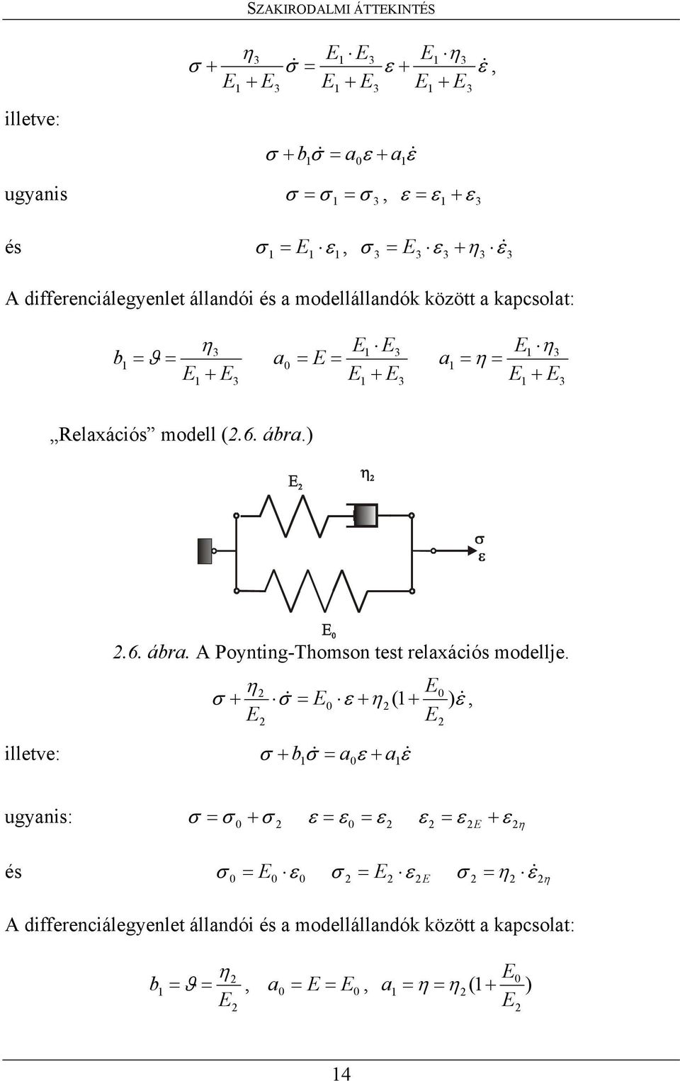 6. ábra. A Poynting-Thomson test relaxációs modellje.