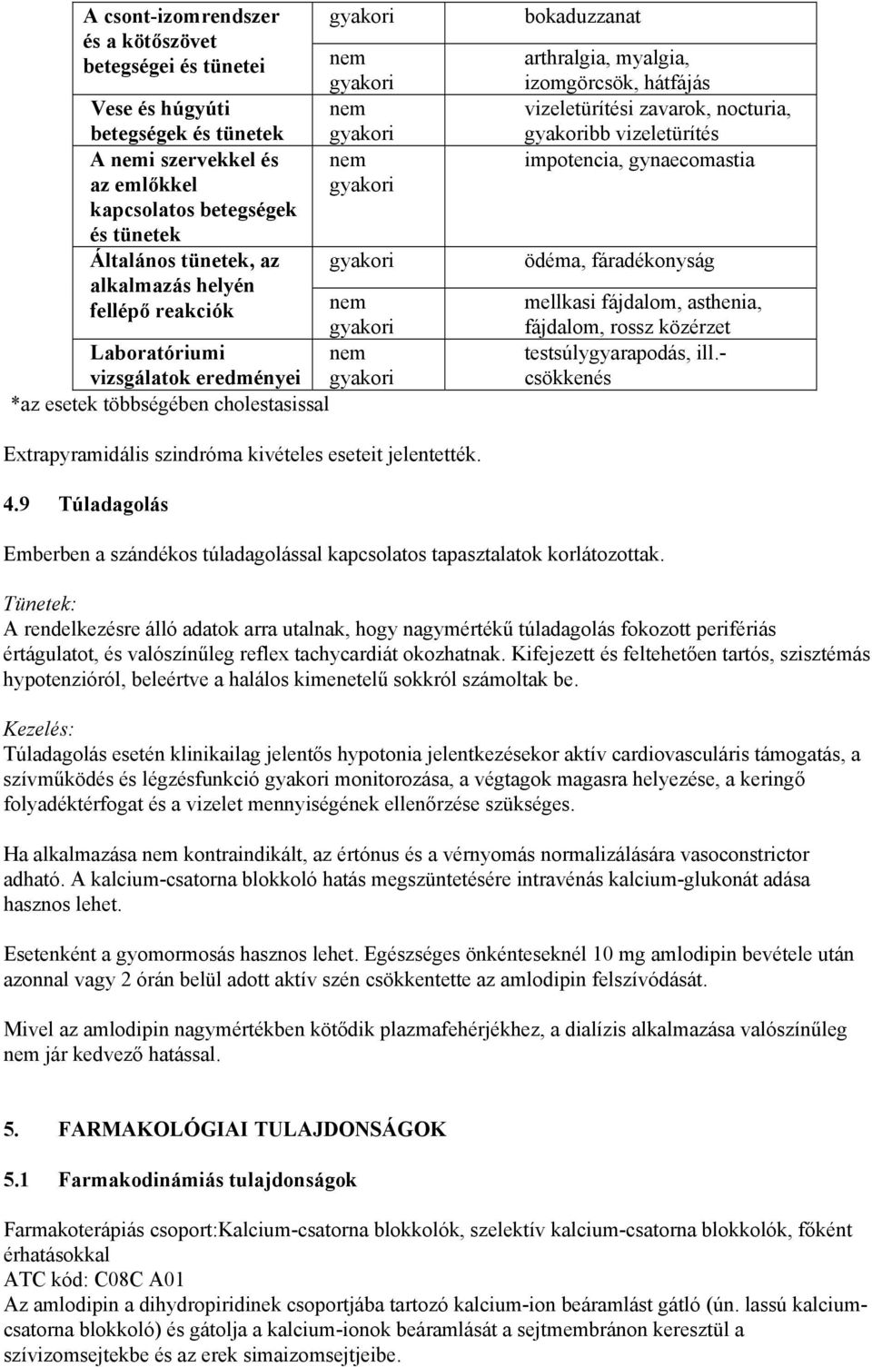 nocturia, bb vizeletürítés impotencia, gynaecomastia ödéma, fáradékonyság mellkasi fájdalom, asthenia, fájdalom, rossz közérzet testsúlygyarapodás, ill.