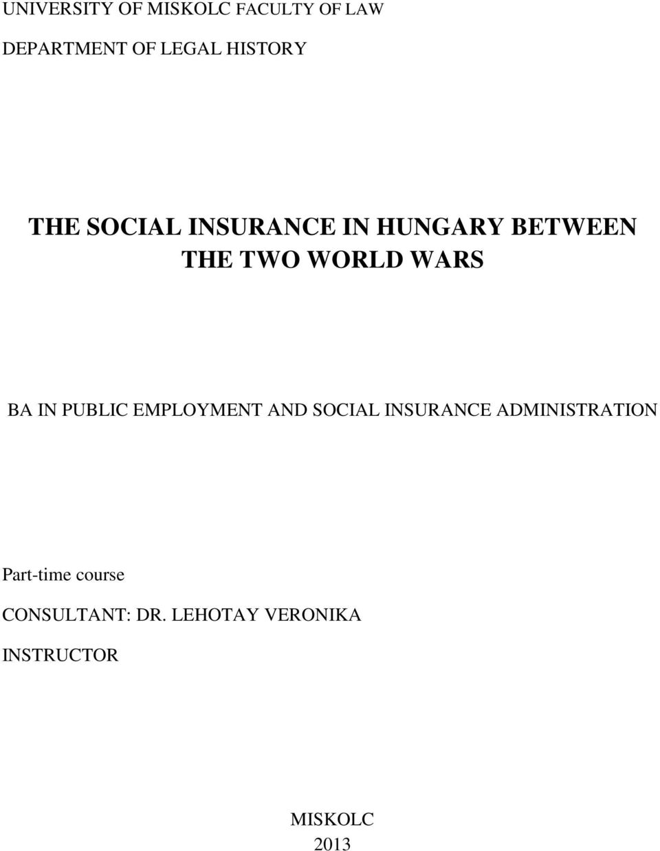 PUBLIC EMPLOYMENT AND SOCIAL INSURANCE ADMINISTRATION Part-time
