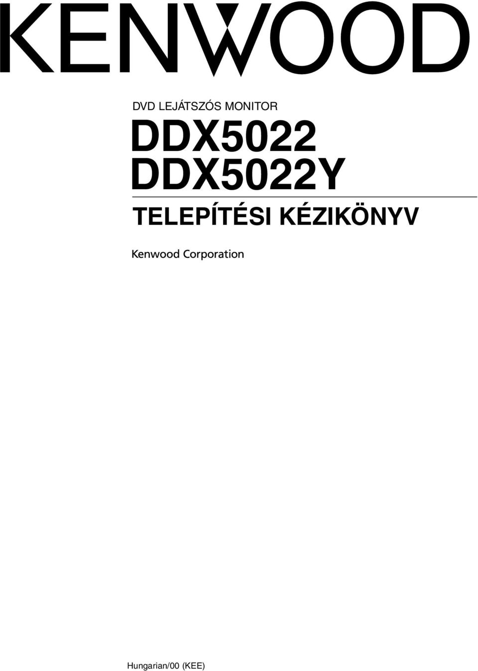 DDX5022Y TELEPÍTÉSI