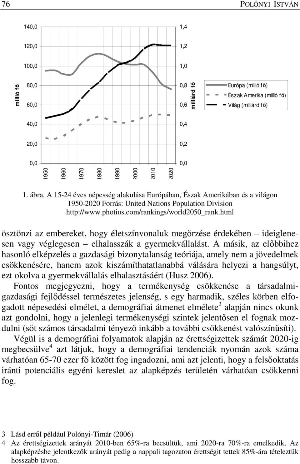 com/rankings/world2050_rank.html ösztönzi az embereket, hogy életszínvonaluk megőrzése érdekében ideiglenesen vagy véglegesen elhalasszák a gyermekvállalást.