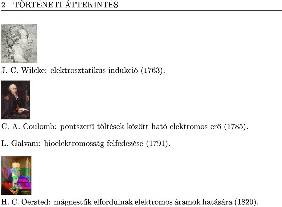 Coulomb: pontszer töltések között ható elektromos er (1785). L.