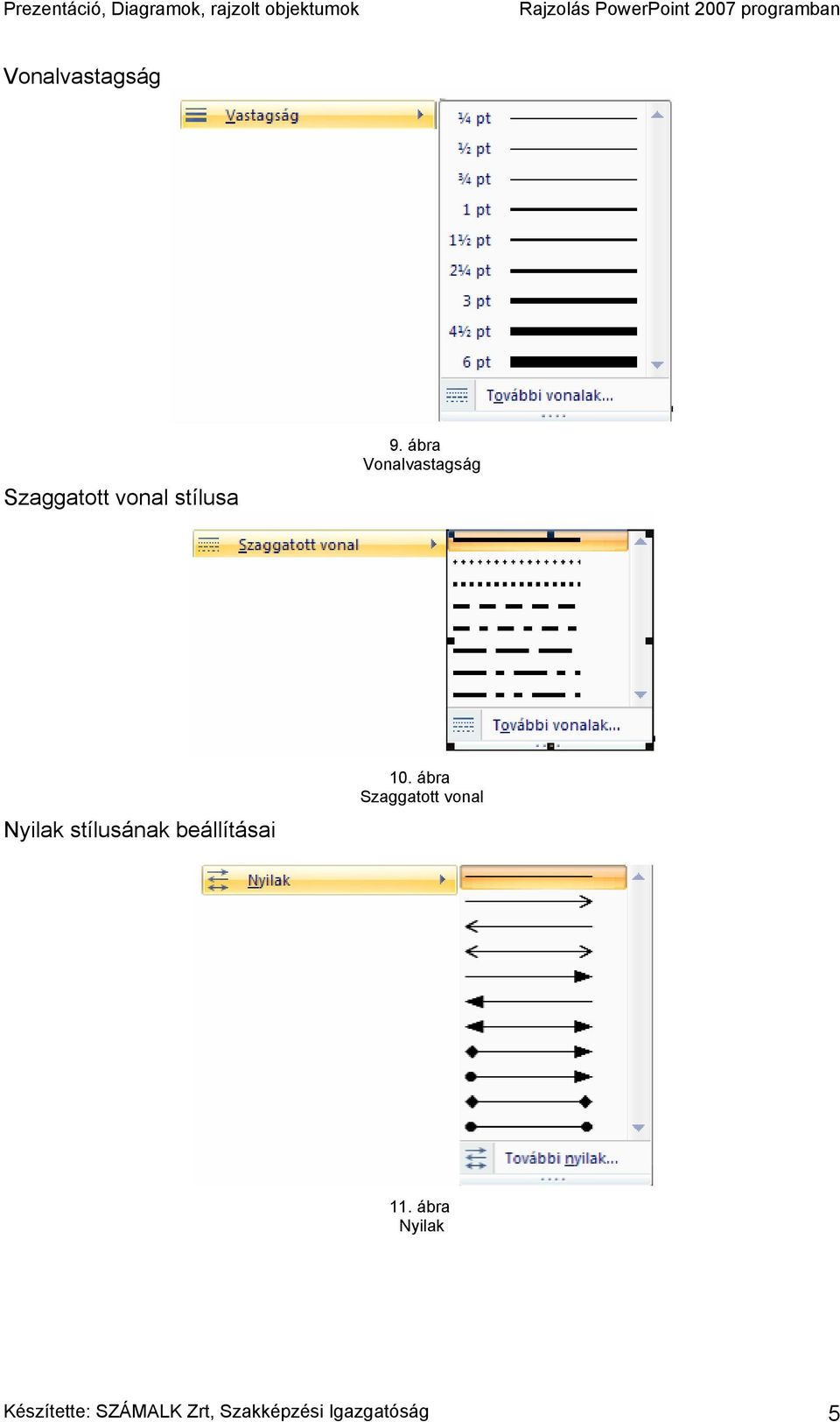 beállításai 10. ábra Szaggatott vonal 11.