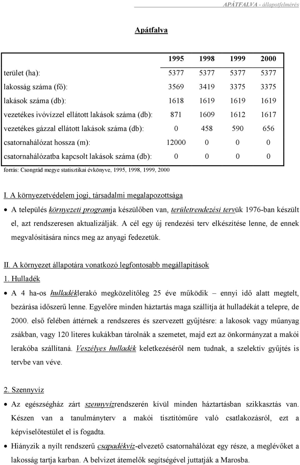 0 0 forrás: Csongrád megye statisztikai évkönyve, 1995, 1998, 1999, 2000 I.