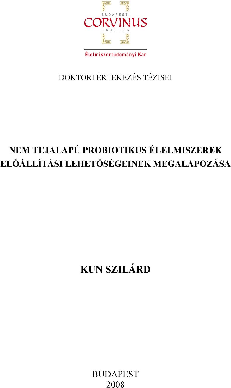 ÉLELMISZEREK ELİÁLLÍTÁSI