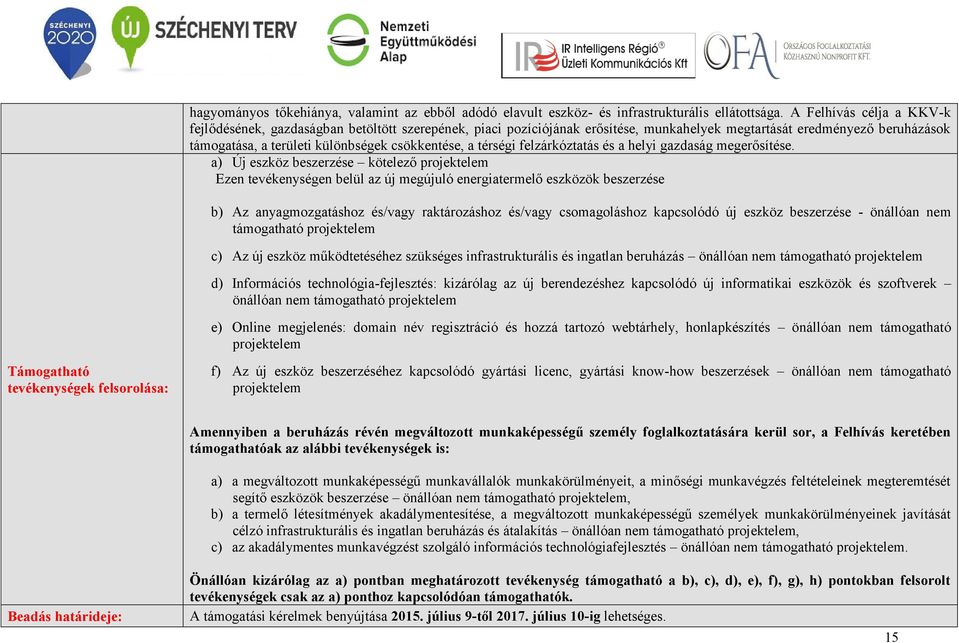 a térségi felzárkóztatás és a helyi gazdaság megerősítése.