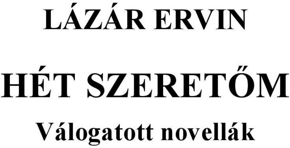 SZERETŐM