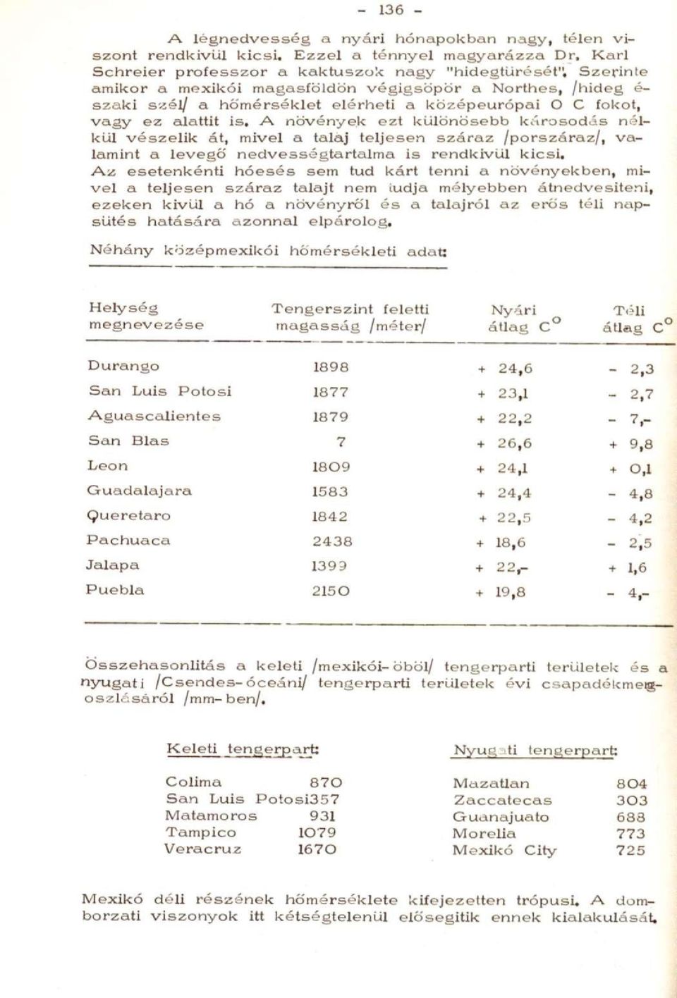 A növények ezt különösebb károsodás nélkül vészelik át, mivel a talaj teljesen száraz /porszáraz/, valamint a levegő nedvességtartalma is rendkívül kicsi.