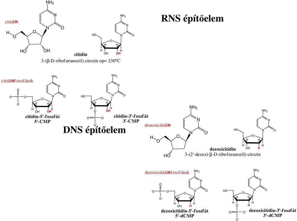 dozoxicitidin 2 2 dezoxicitidin 3-(2'-dezoxi-β-D-ribofuranozil)-citozin