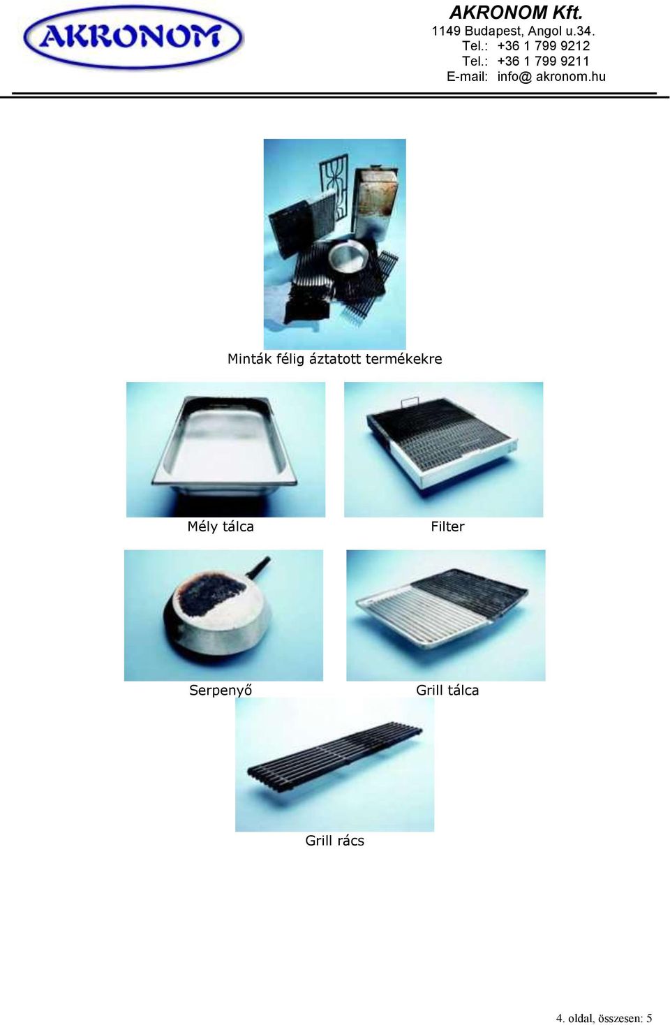 Filter Serpenyő Grill