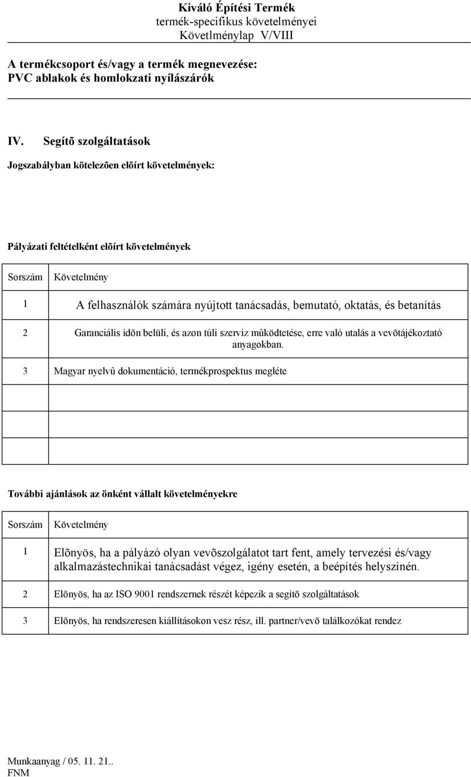 mûködtetése, erre való utalás a vevõtájékoztató anyagokban.