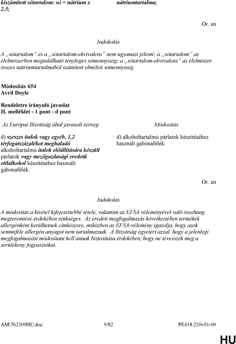 melléklet - 1 pont - d pont d) szeszes italok vagy egyéb, 1,2 térfogatszázalékot meghaladó alkoholtartalmú italok előállítására készült párlatok vagy mezőgazdasági eredetű etilalkohol készítéséhez