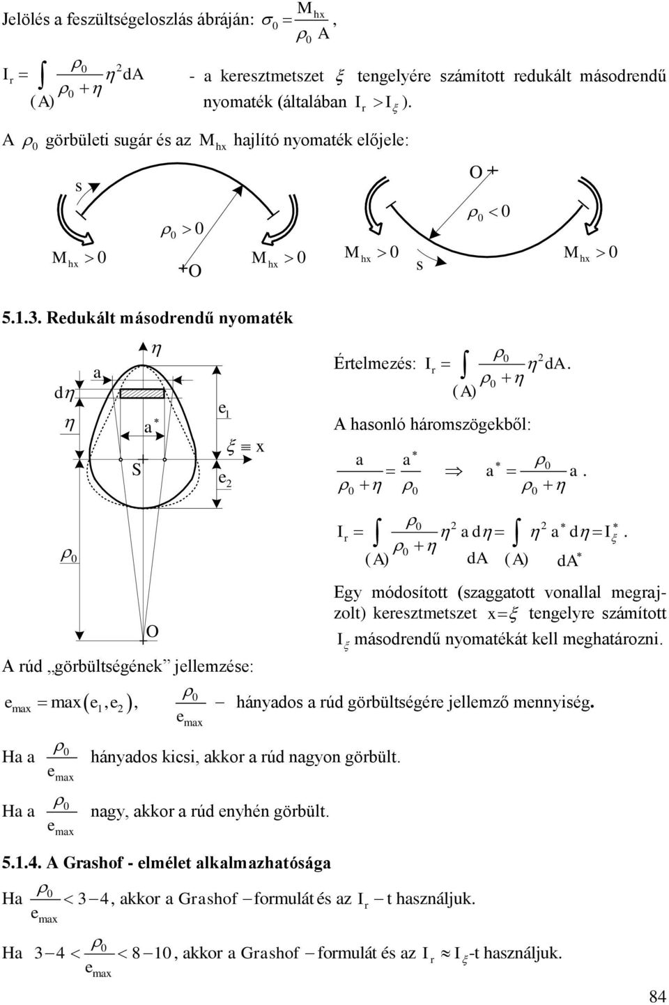 ámított I máodrendű nomtékát kell htároni A rúd görbültégének jellemée: em m e1, e, hándo rúd görbültégére jellemő menniég e H H e m e m m hándo kii, kkor rúd