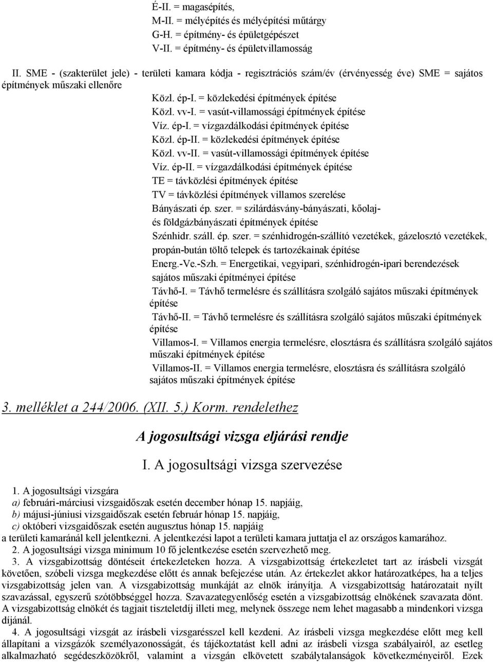 = vasút-villamossági építmények építése Víz. ép-i. = vízgazdálkodási építmények építése Közl. ép-ii.
