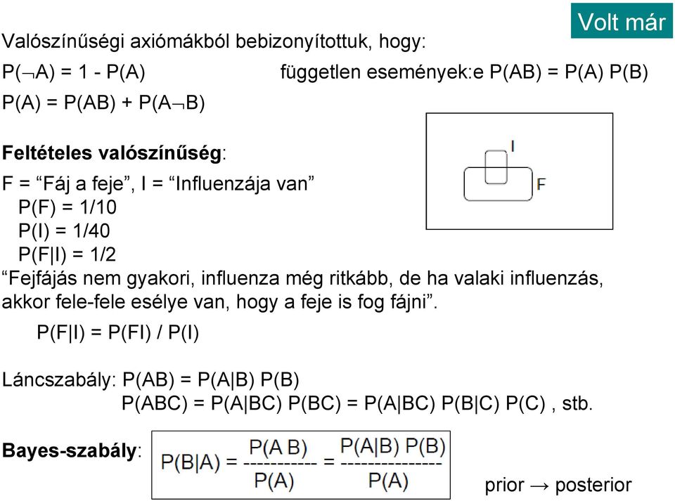 gyakori, influenza még ritkább, de ha valaki influenzás, akkor fele-fele esélye van, hogy a feje is fog fájni.