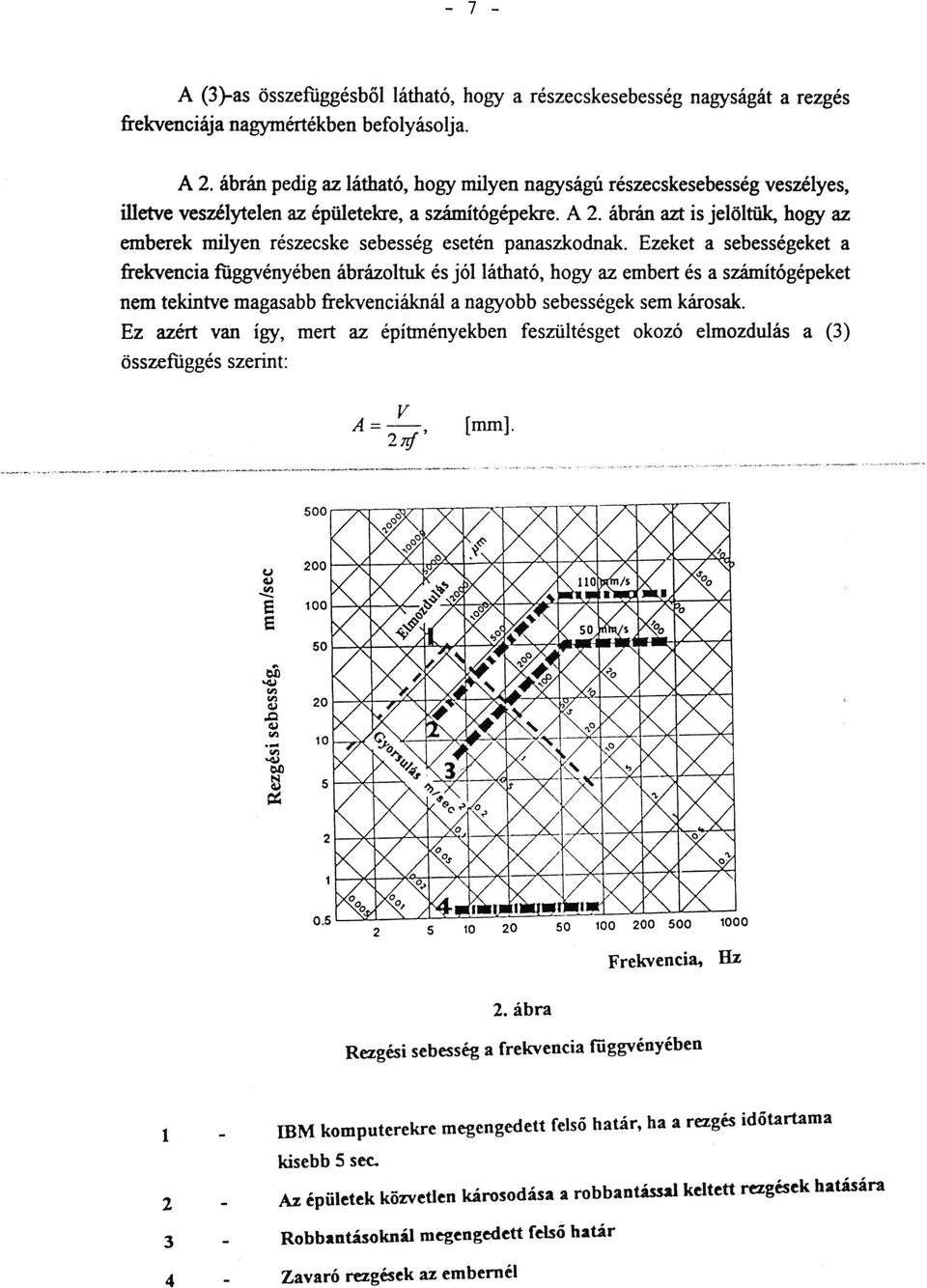 ábrán azt is jelöltük, hogy az emberek milyen részecske sebesség esetén panaszkodnak.
