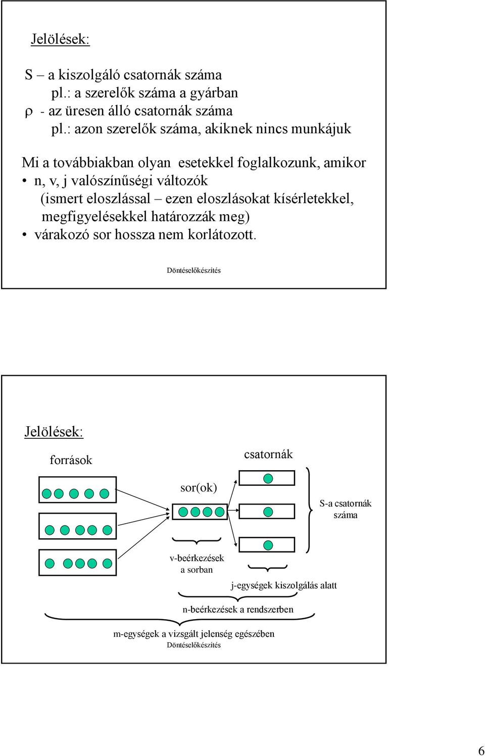 eloszlással eze eloszlásokat kísérletekkel, megfigyelésekkel határozzák meg) várakozó sor hossza em korlátozott.