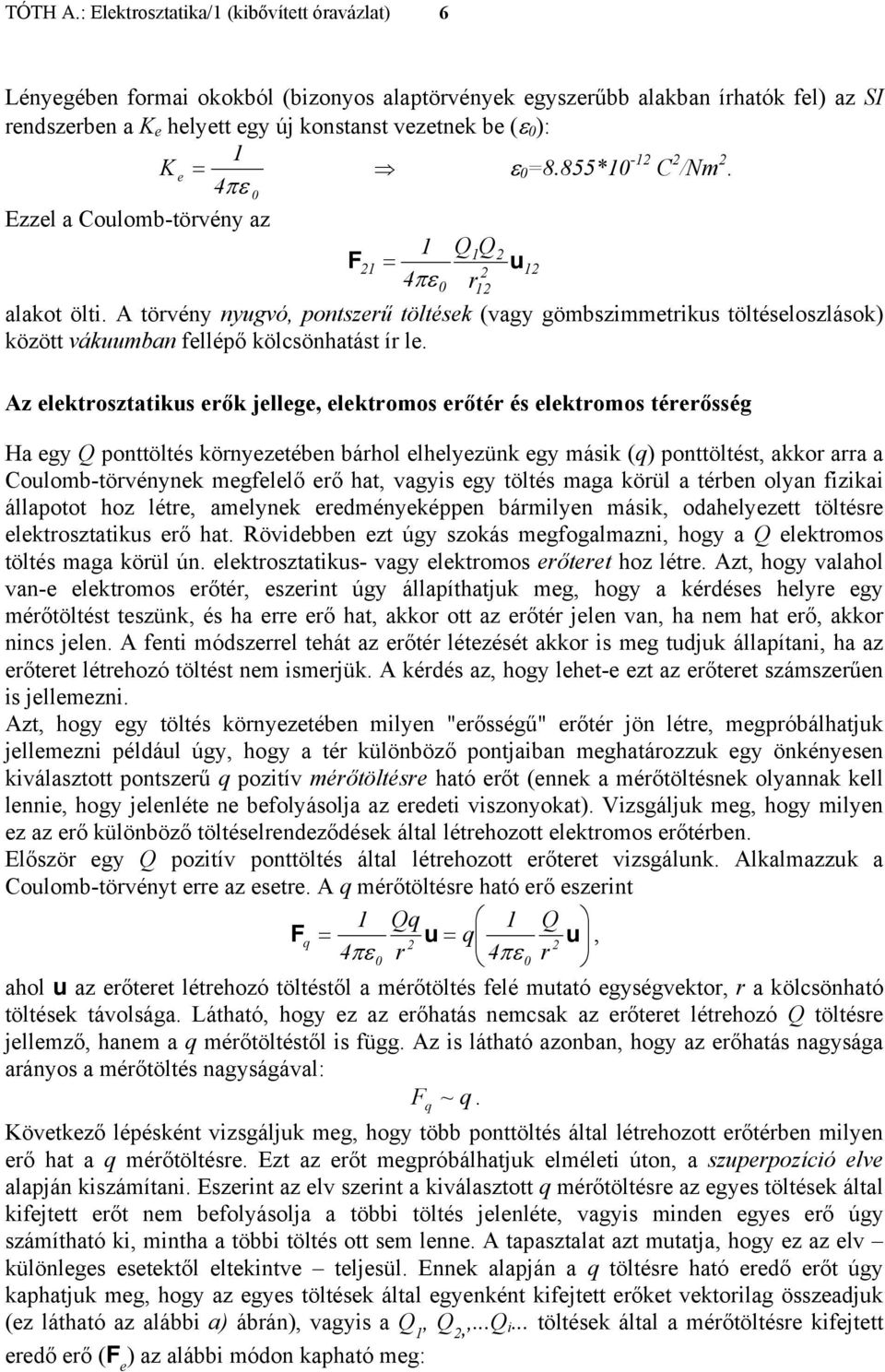 Az elektromos kölcsönhatás - PDF Free Download