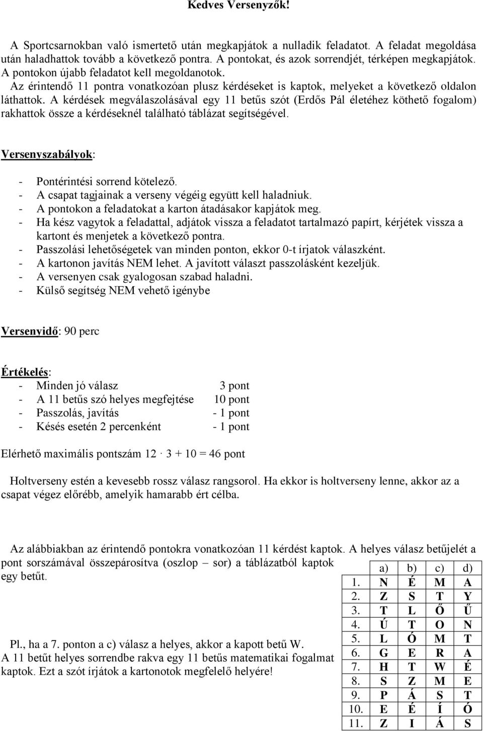 Az érintendő 11 pontra vonatkozóan plusz kérdéseket is kaptok, melyeket a következő oldalon láthattok.