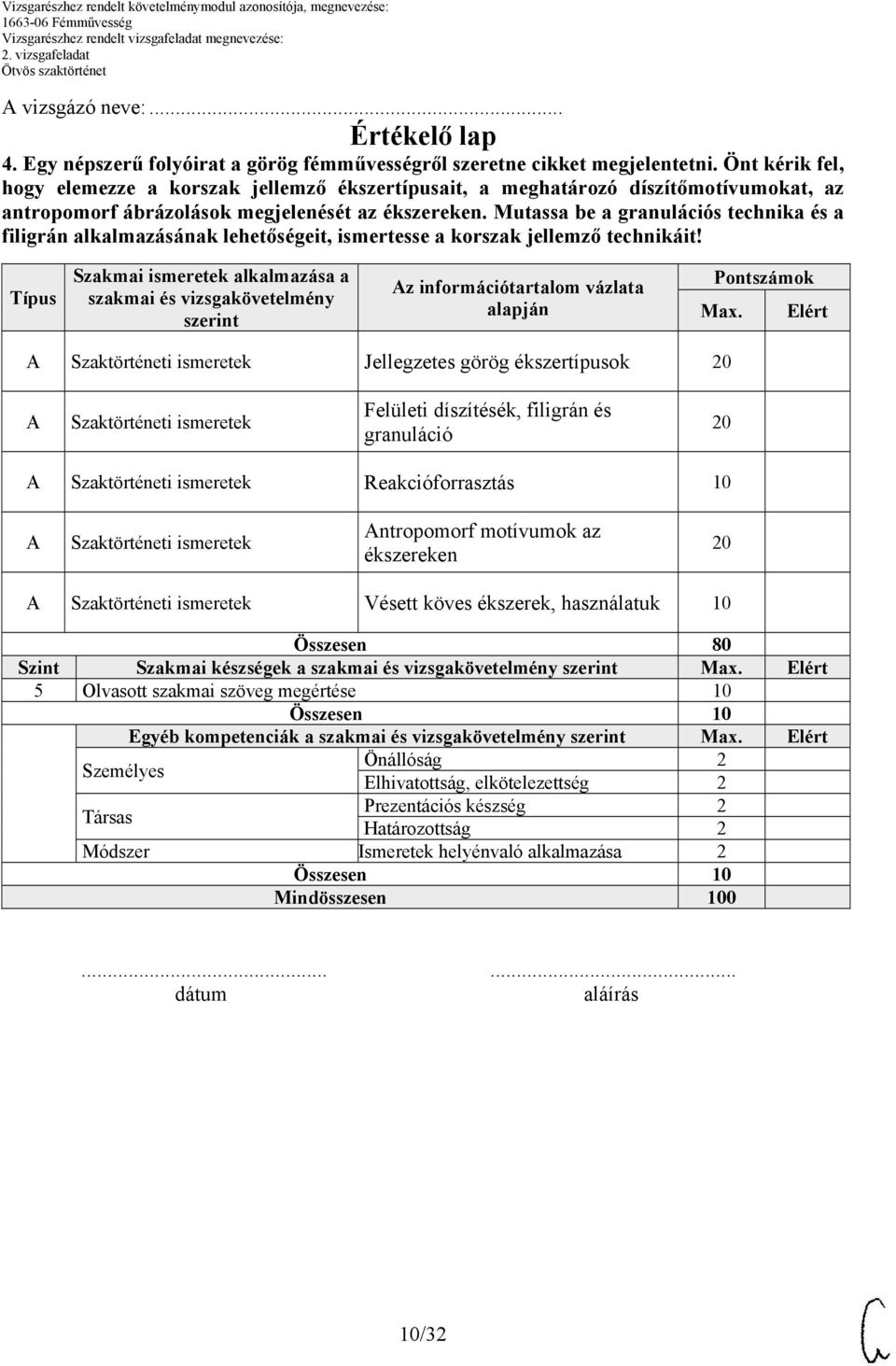 Mutassa be a granulációs technika és a filigrán alkalmazásának lehetőségeit, ismertesse a korszak jellemző technikáit!