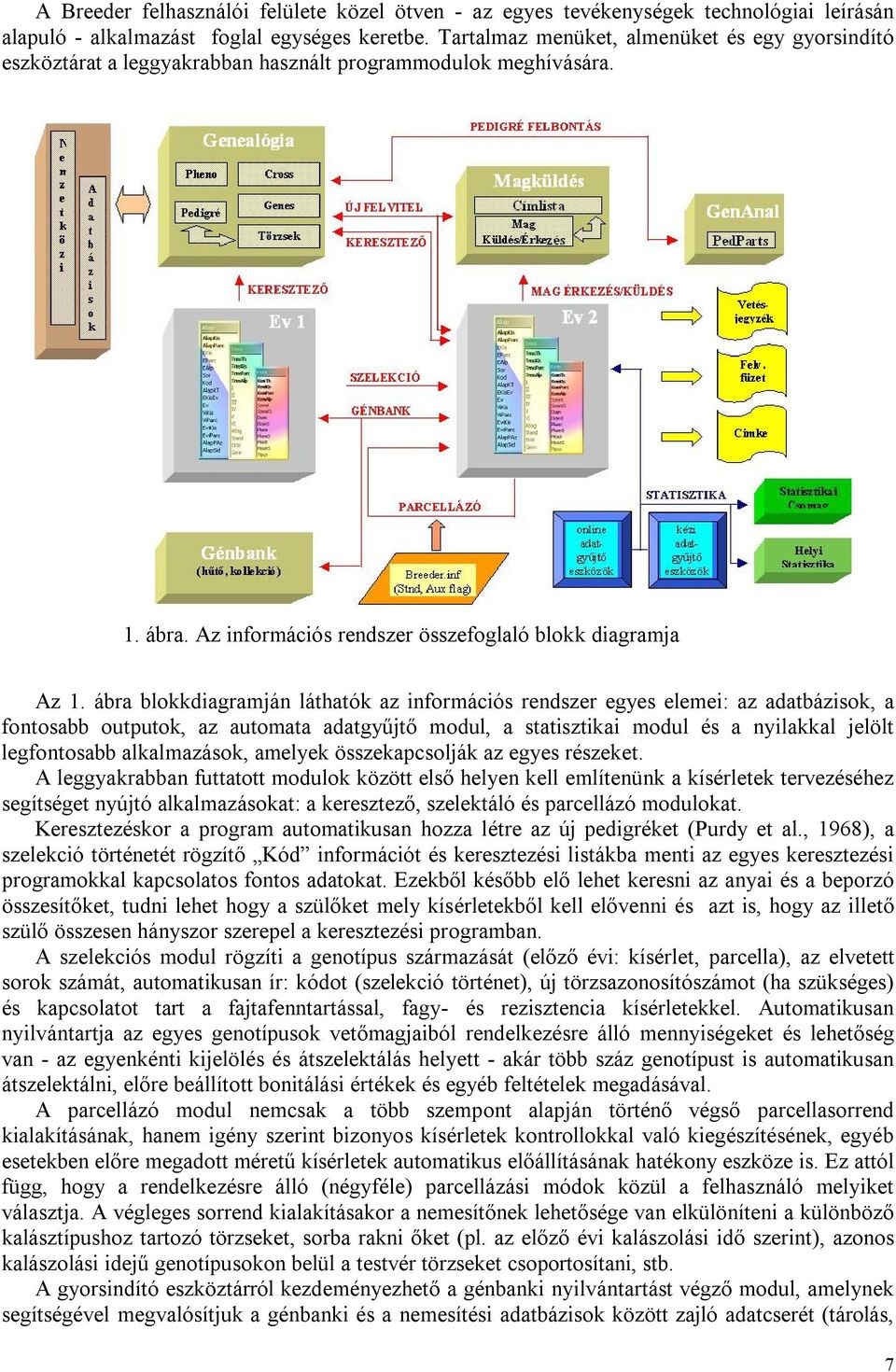 ábra blokkdiagramján láthatók az információs rendszer egyes elemei: az adatbázisok, a fontosabb outputok, az automata adatgyűjtő modul, a statisztikai modul és a nyilakkal jelölt legfontosabb
