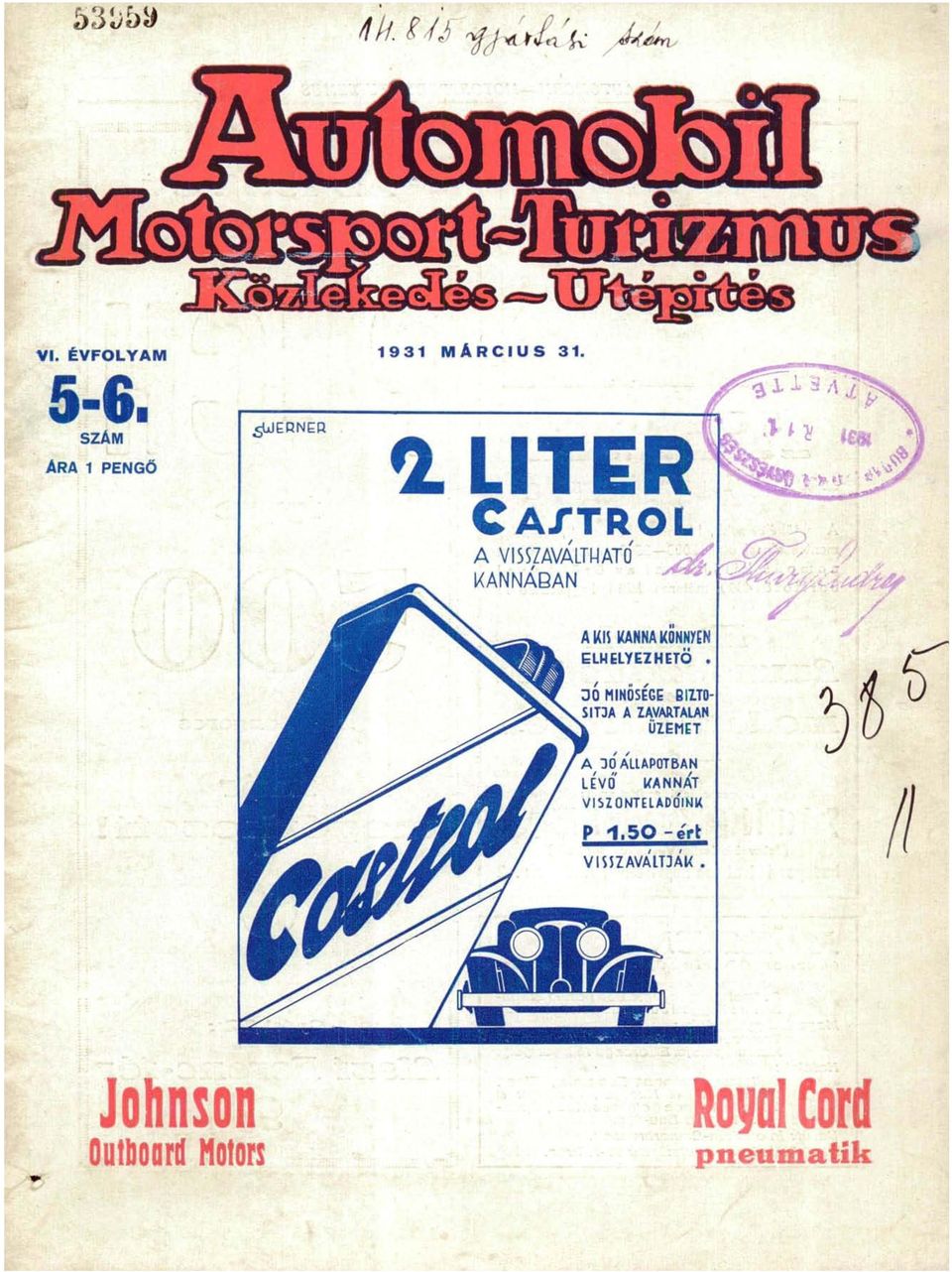 1931 MÁRCIUS 31.