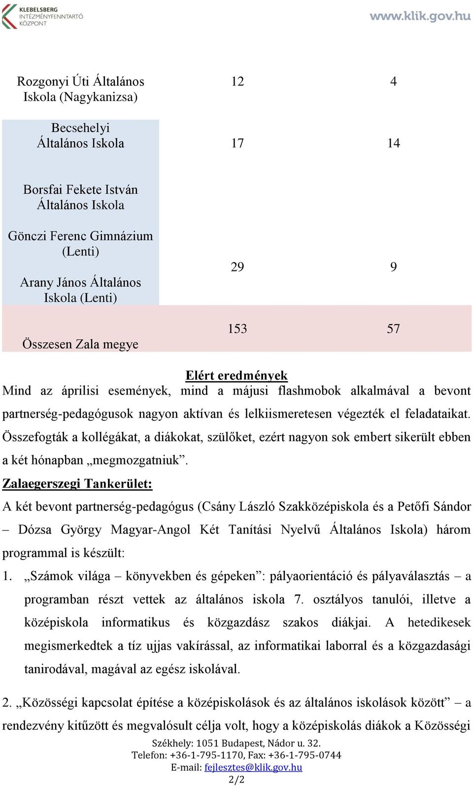 Összefogták a kollégákat, a diákokat, szülőket, ezért nagyon sok embert sikerült ebben a két hónapban megmozgatniuk.